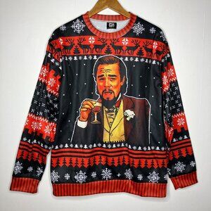 Greater Half Men's Holiday Ugly Christmas Sweater Django Leonardo Large New